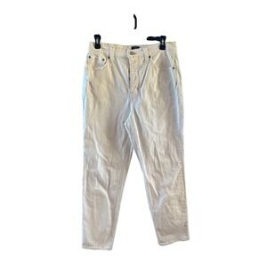 J. Crew Women's White Denim Straight Leg High Rise Jean Size 29 Classic, Staple